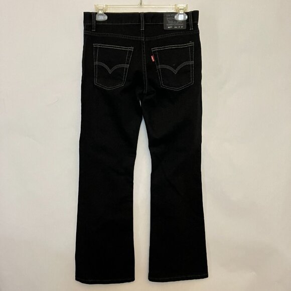 Levi's 527 Women's Boot Cut Jeans Black Size 14 Denim 30x28 - Picture 3 of 7